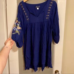 Blue Rain quarter sleeve dress